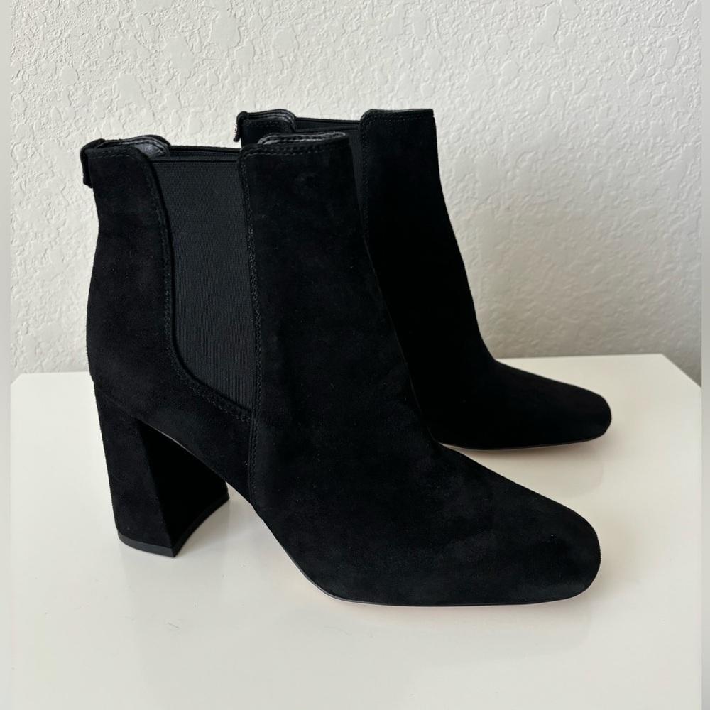 Sam Edelman Chiara Suede Black Booties size 9.5